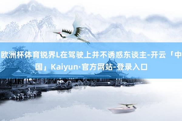 欧洲杯体育锐界L在驾驶上并不诱惑东谈主-开云「中国」Kaiyun·官方网站-登录入口